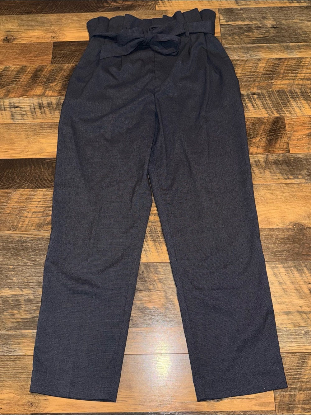 H&M Dark Navy/Charcoal Paperbag Waist Pants
